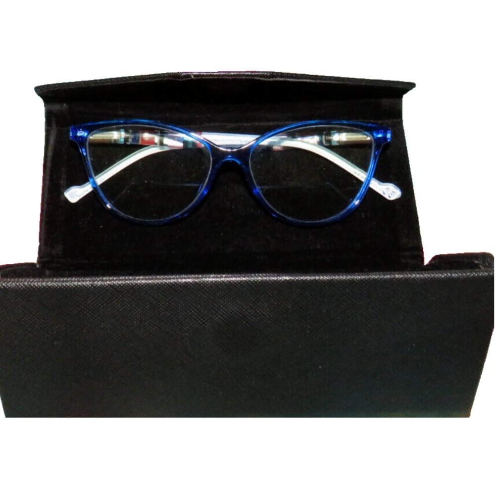 Prive Revaux Easy Breezy Blue Striped Blue Light Readers Strength 0.00, Case